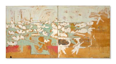 View beyond the Hudson River (To Anita Pallenberg) (Diptych)